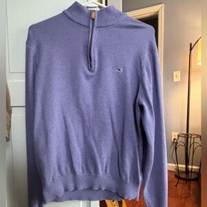 Vineyard Vines Lavendar Quarter Zip Sweater